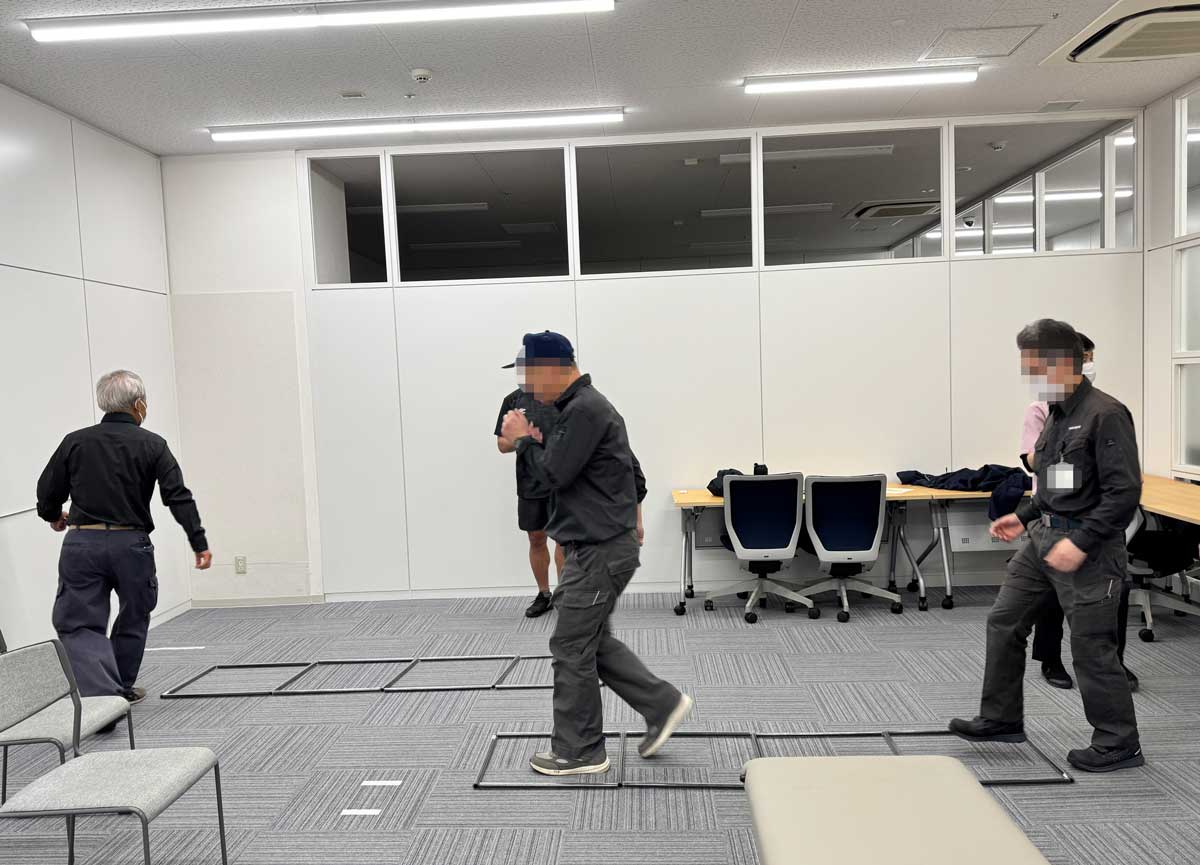 現場での測定風景